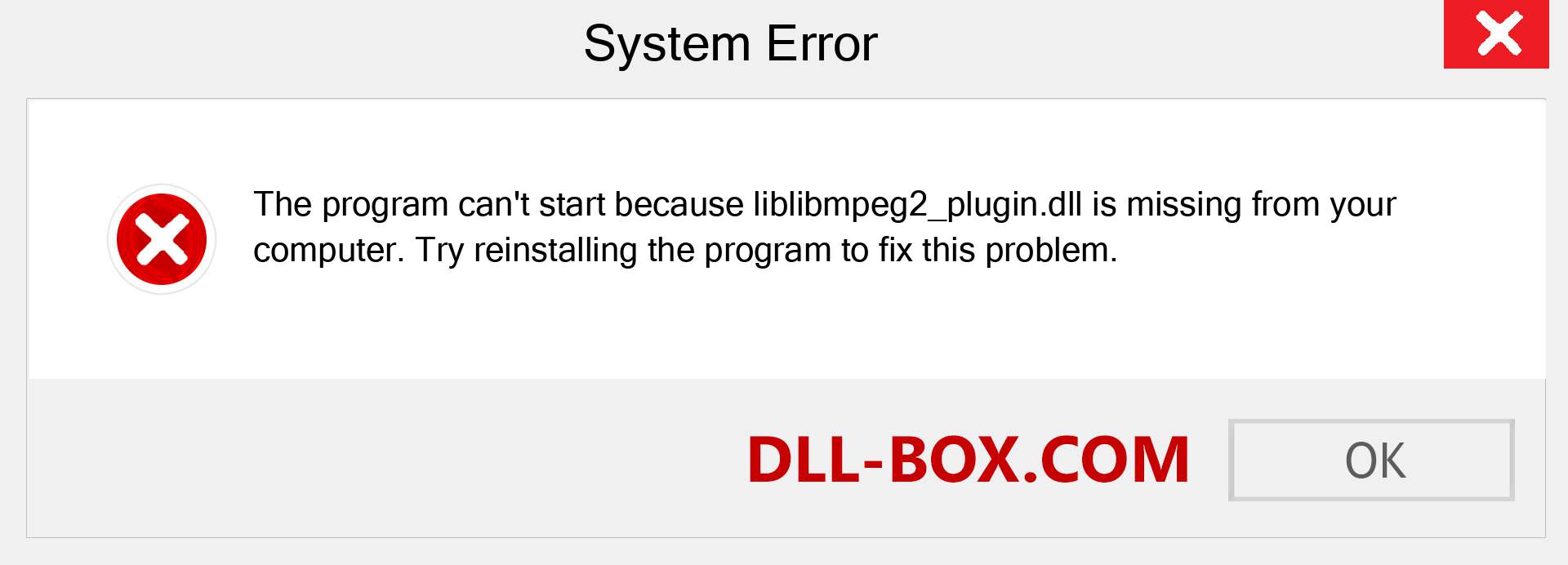  liblibmpeg2_plugin.dll file is missing?. Download for Windows 7, 8, 10 - Fix  liblibmpeg2_plugin dll Missing Error on Windows, photos, images