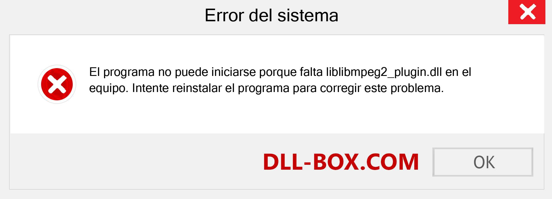 ¿Falta el archivo liblibmpeg2_plugin.dll ?. Descargar para Windows 7, 8, 10 - Corregir liblibmpeg2_plugin dll Missing Error en Windows, fotos, imágenes